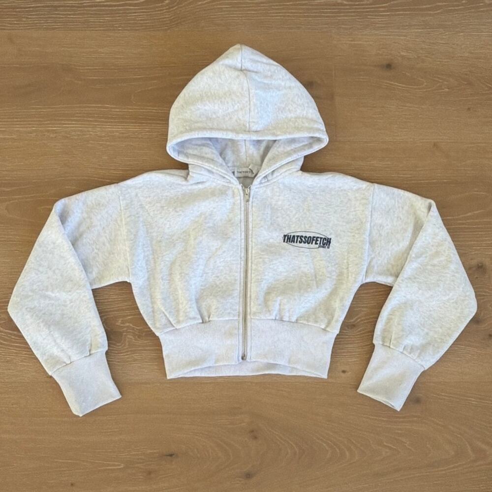 Thatssofetch Cropped Hoodie Jacket Series 10 Size XS/S Gray